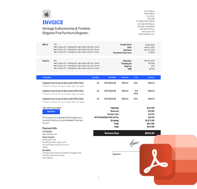 Invoice template thumbnail 1